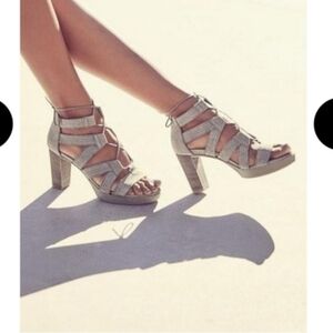 NEW PAUL GREEN Hana heels booties lace-up sandals